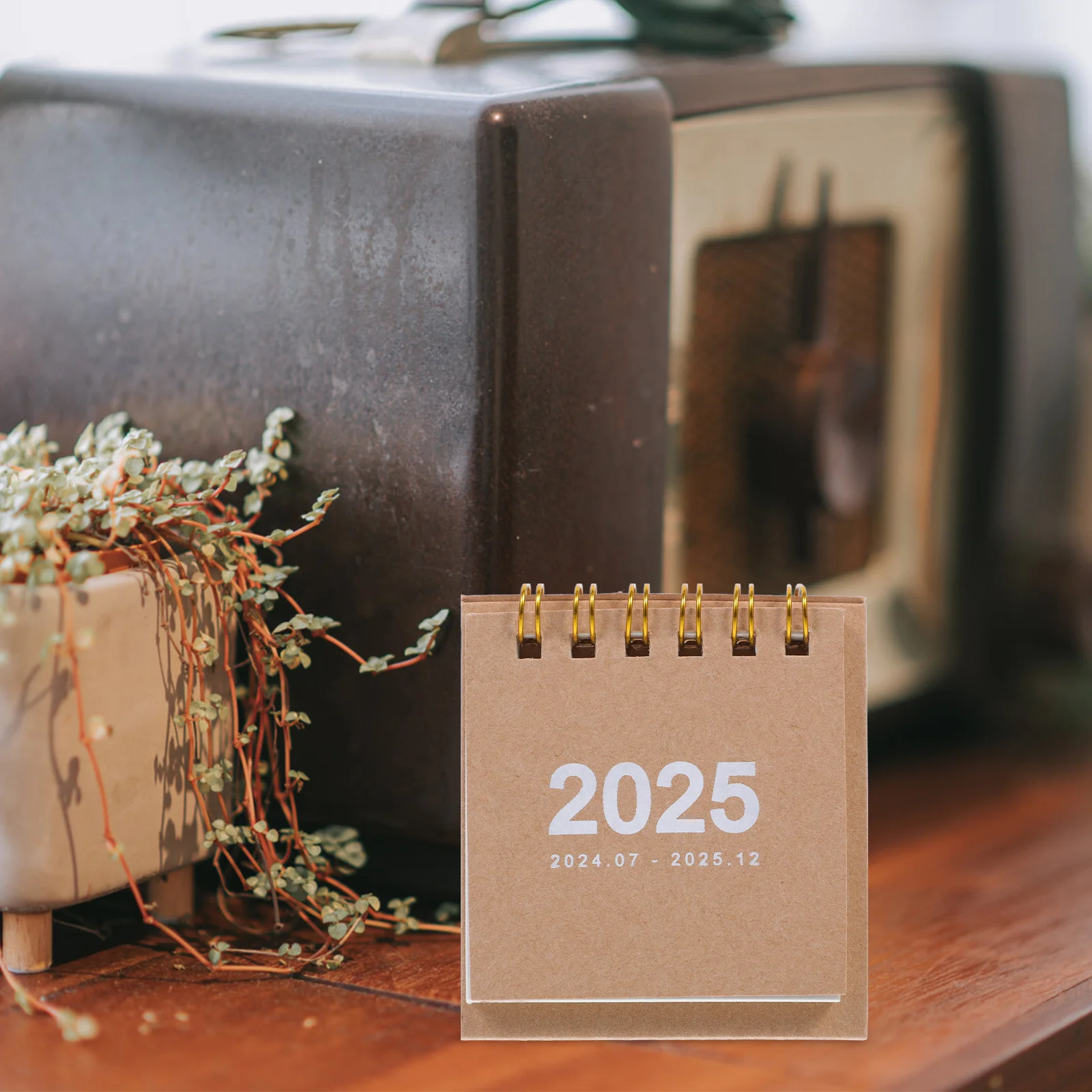 

Small Desktop Calendar 2024-2025 Mini Desk Organizer for Office Classroom Dorm Functional Monthly Standing Calendar Daily
