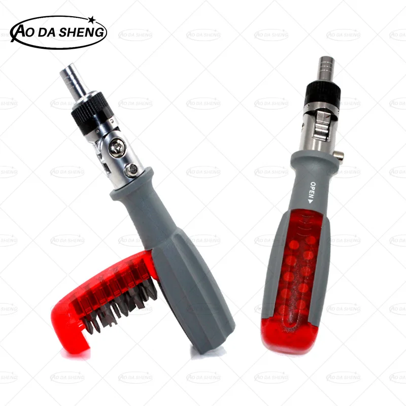 XMSJ Alloy Ratchet Multi-function Screwdriver Set Multi Angle Cross Plum Triangle Shape Screw Driver Adjustable Maintenance Tool