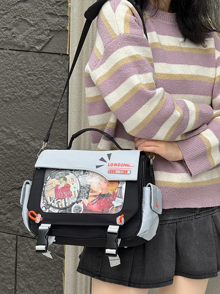 

Japanese original two-dimensional comic exhibition ltabagwomen student daily messenger bag double-sided pain bag schoolbag girl