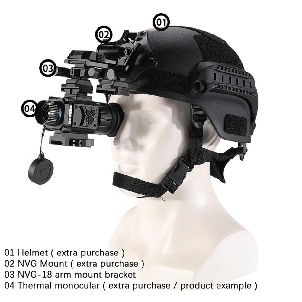 Imagem -04 - Ponte Adaptador Suporte Nvg Braços para Binóculos de Visão Noturna G24 Tático Flir M24 Recon Rápido Capacete Montagem Rabo de Pombal