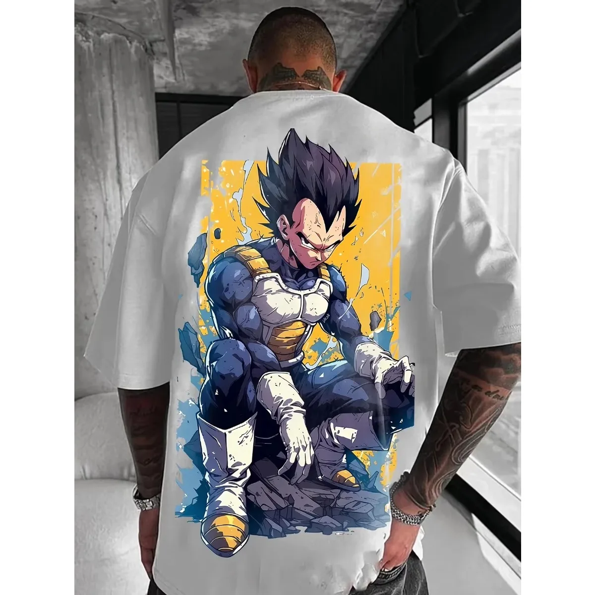 

Dragon Ball 2025 New Hot Vegeta GOKU Peripheral Short Sleeve T-Shirt Japanese Anime Summer Men's and Women's Cotton Harajuku Top