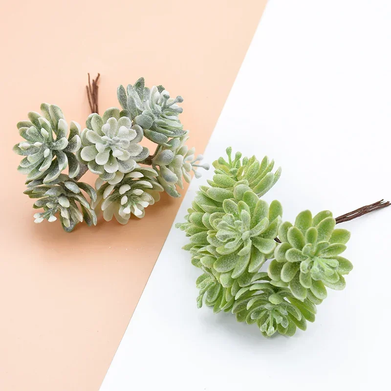 6PCS Silk Flowers for Scrapbooking Artificial Plants for Home Wedding Decoration Fake Plastic Decorative Christmas Wreaths