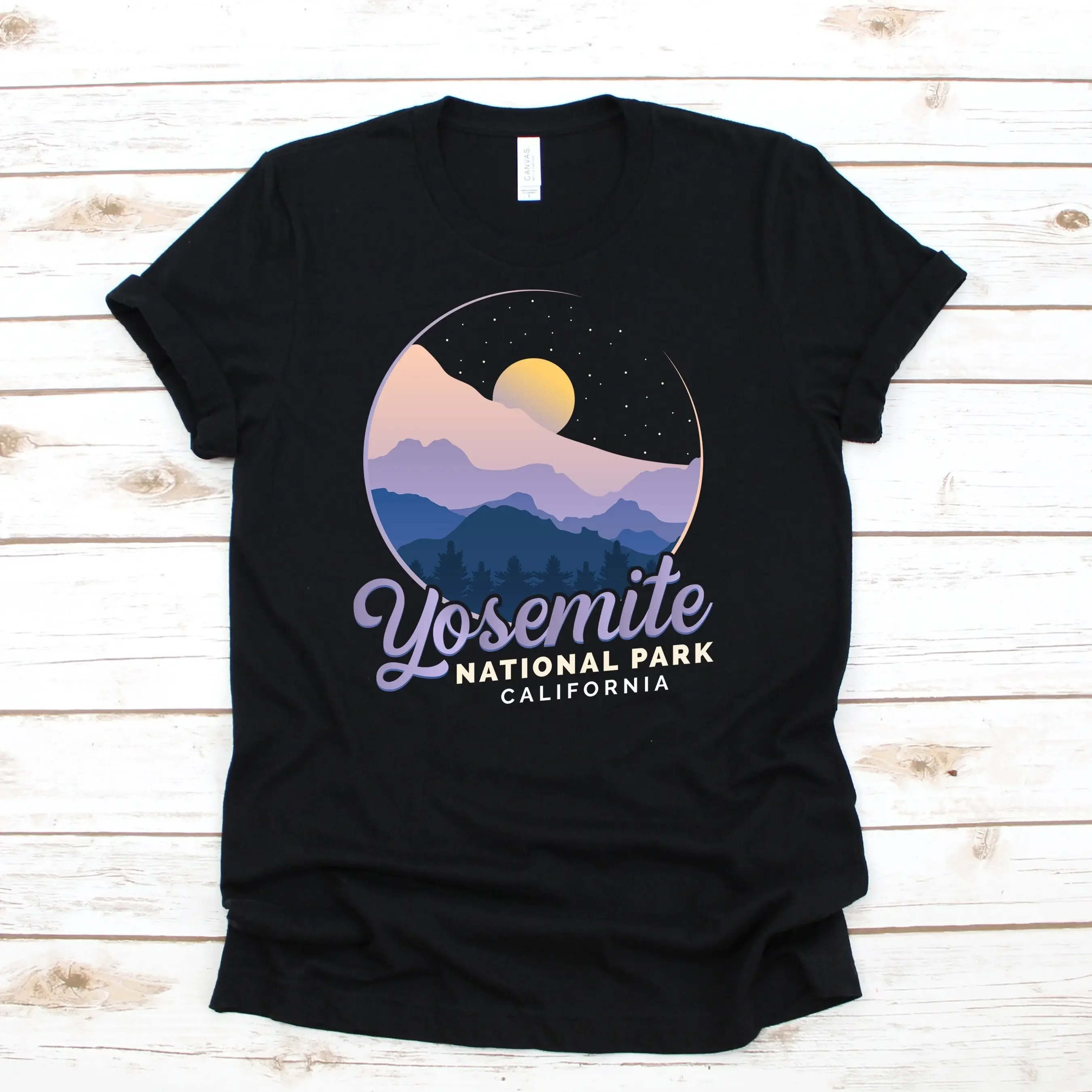 Yosemite National Park T Shirt Mountains Lover Cute Hiking Crop Beautiful Outdoor Adventure Souvenir Present