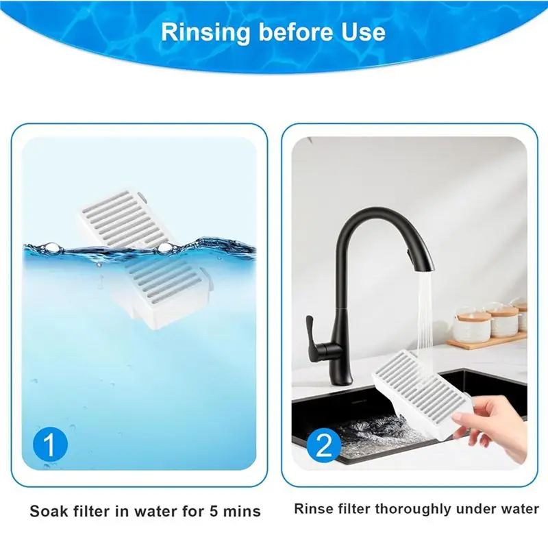 ABJN-6X T-Shaped Filters Pet Water Fountain Filter Refill For Pioneer Mini Vortex And Swan Pet Drinking Fountain A