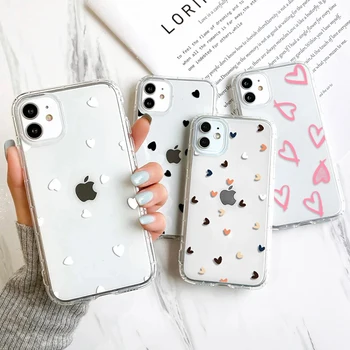 ล้างสําหรับiPhone 16 ProกรณีiPhone 15 13 11 12 14 Pro Max 12 13 Mini XR X XS 7 8 Plus SEกันกระแทกLove Heart Cover