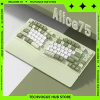 FEKER Alice75 Mechanical Keyboard Kits Aluminium 2.4G Wireless Bluetooth Hot Swap Ergonomics Keyboard Office Gaming Accessories