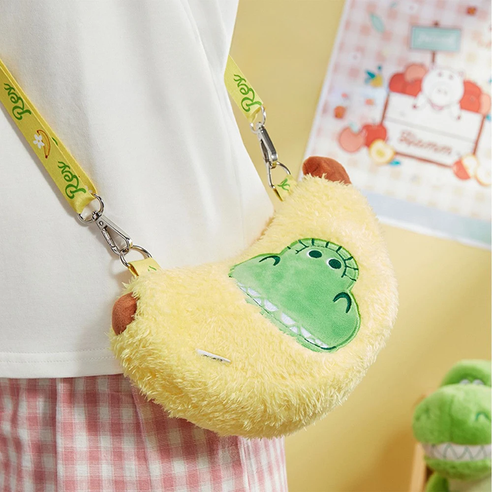 ديزني سوق الفاكهة Crossbody حقيبة قطيفة لطيف الفراولة الدب هام الخنزير ريكس ديناصور حقيبة التخزين حقيبة كتف هدية عيد ميلاد