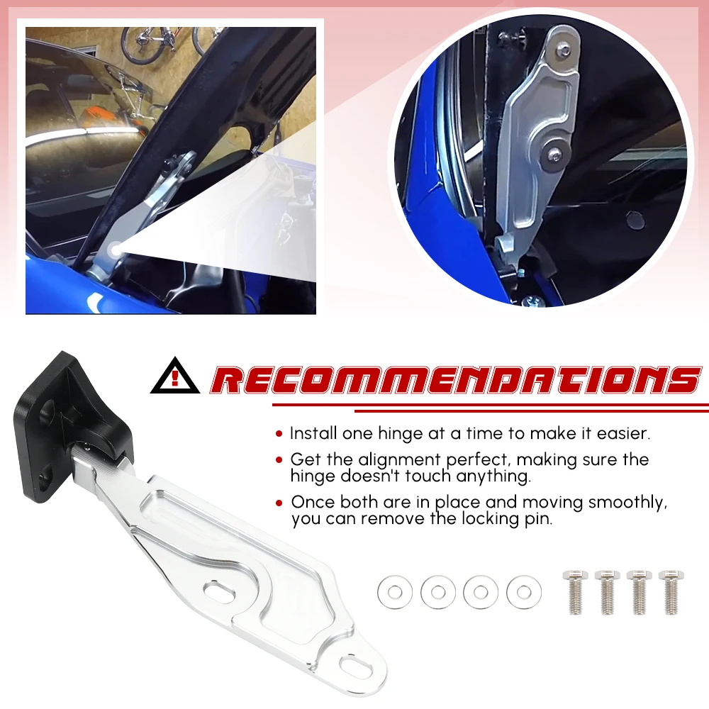 Aluminum Brand New Car Accessories Billet Quick Hood Hinge Release Latch For Honda Civic EG EG6 92-95