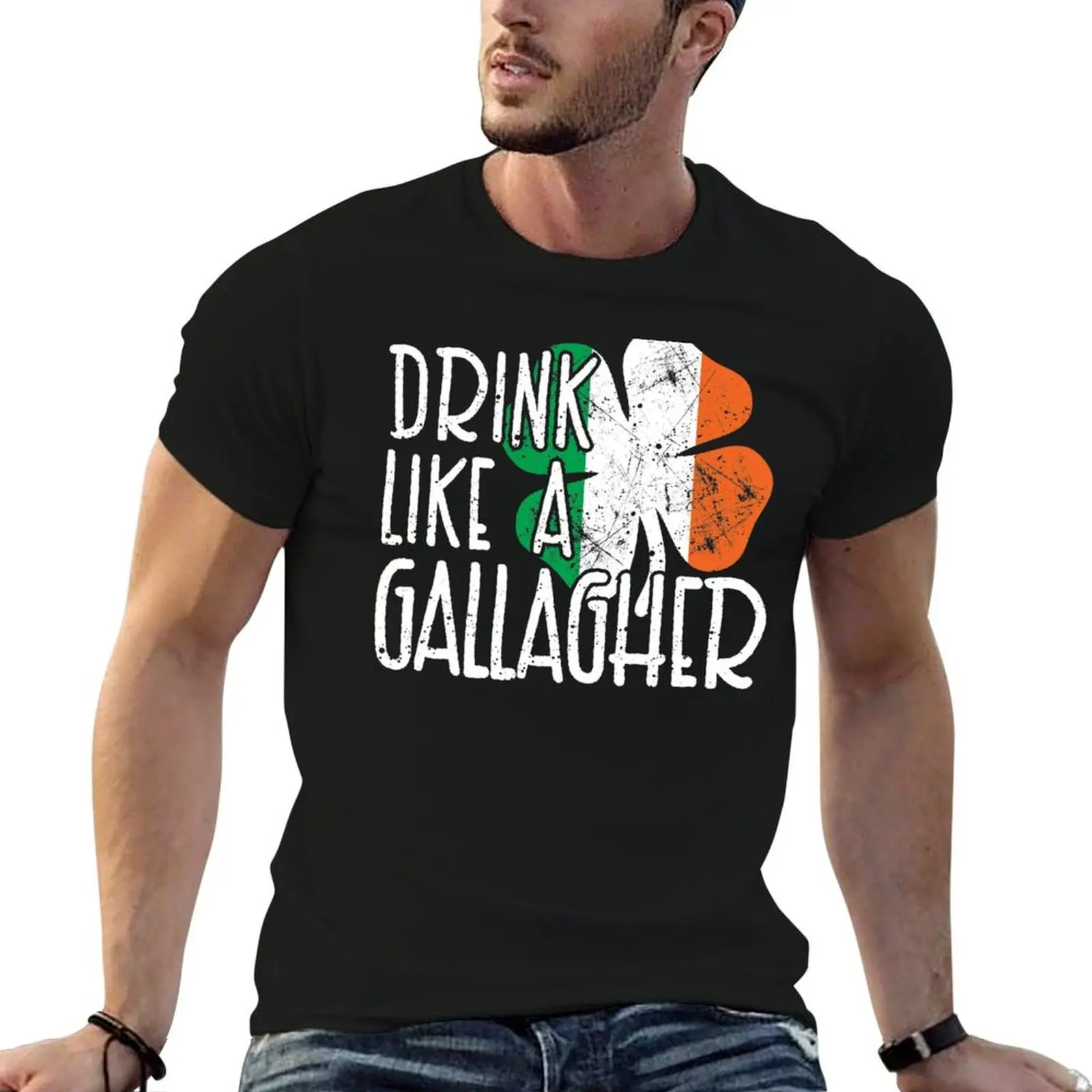 

Drink Like A Gallagher T Shirt Funny Irish Ireland Tee Gifts T-Shirt cotton t shirts man 100% t shirt man plain T-Shirt