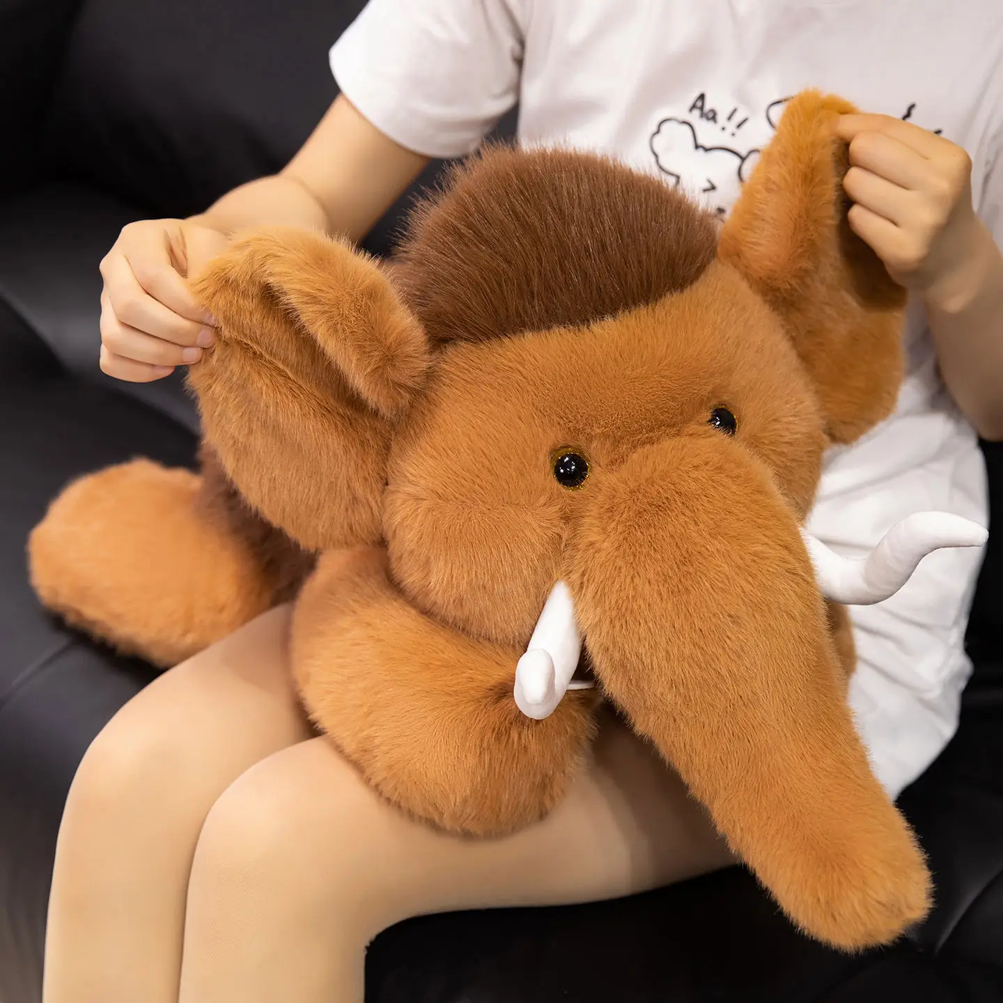 35 سنتيمتر لطيف محاكاة الماموث دمية ألعاب من القطيفة محاكاة الكرتون الفيل أفخم محشوة دمية الاطفال مرافقة لعبة هدية عيد ميلاد