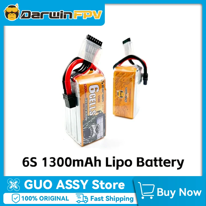 DarwinFPV 6S 1300mAh Lipo Battery