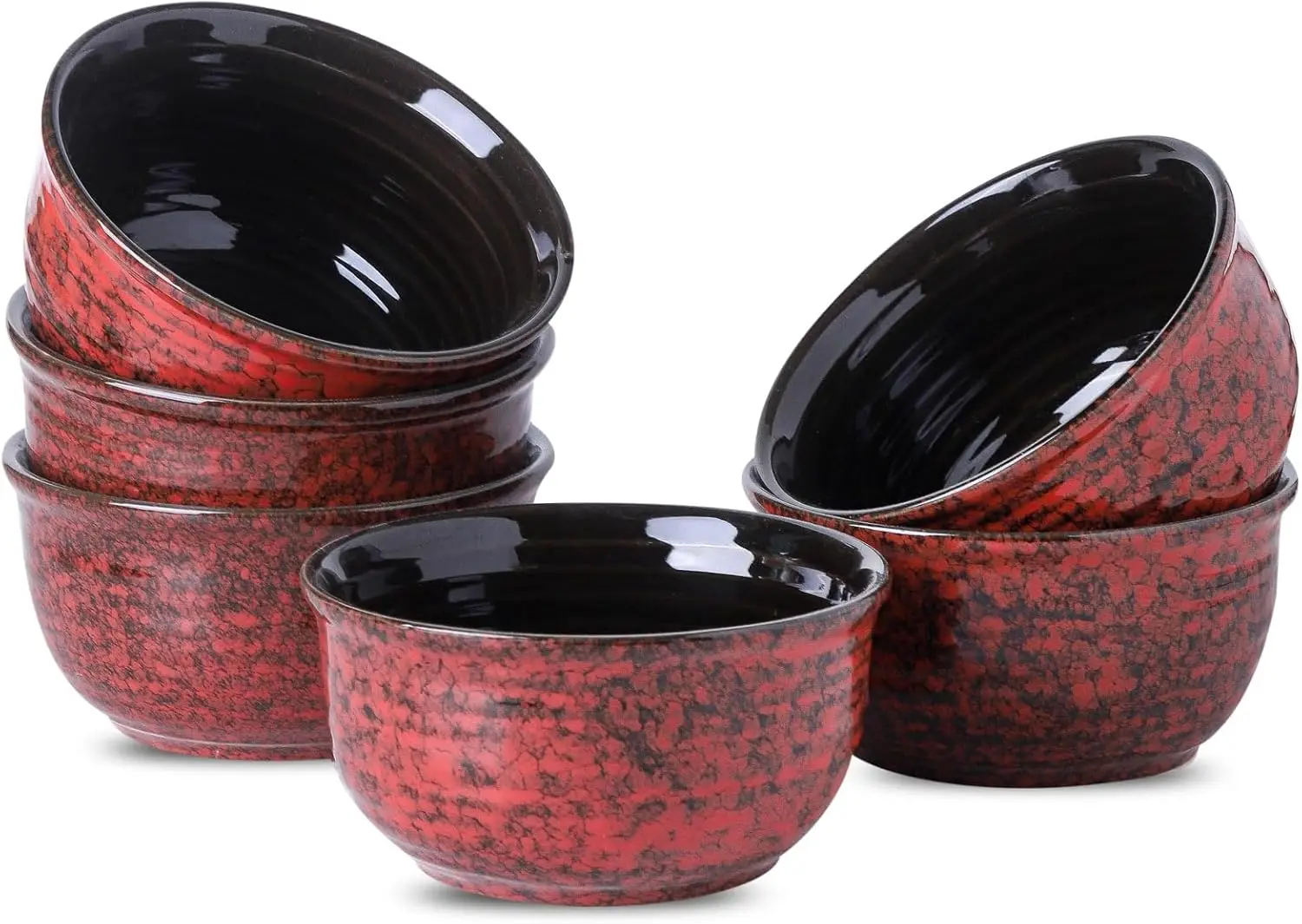 

20OZ Soup Bowls, Ceramic Cereal Bowls Set of 6, Perfect for Oatmeal Desserts Salads Rice Pasta Breakfast,Stackable Serv