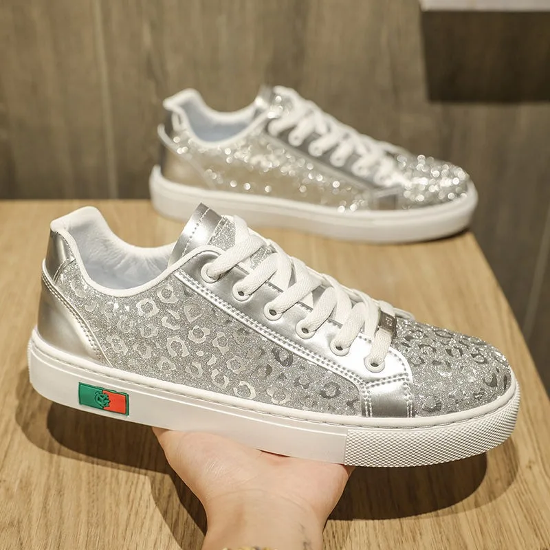 golden silver flats Coiffeur casual shoes for man skateboard casual sneakers for man sports on running shoes man