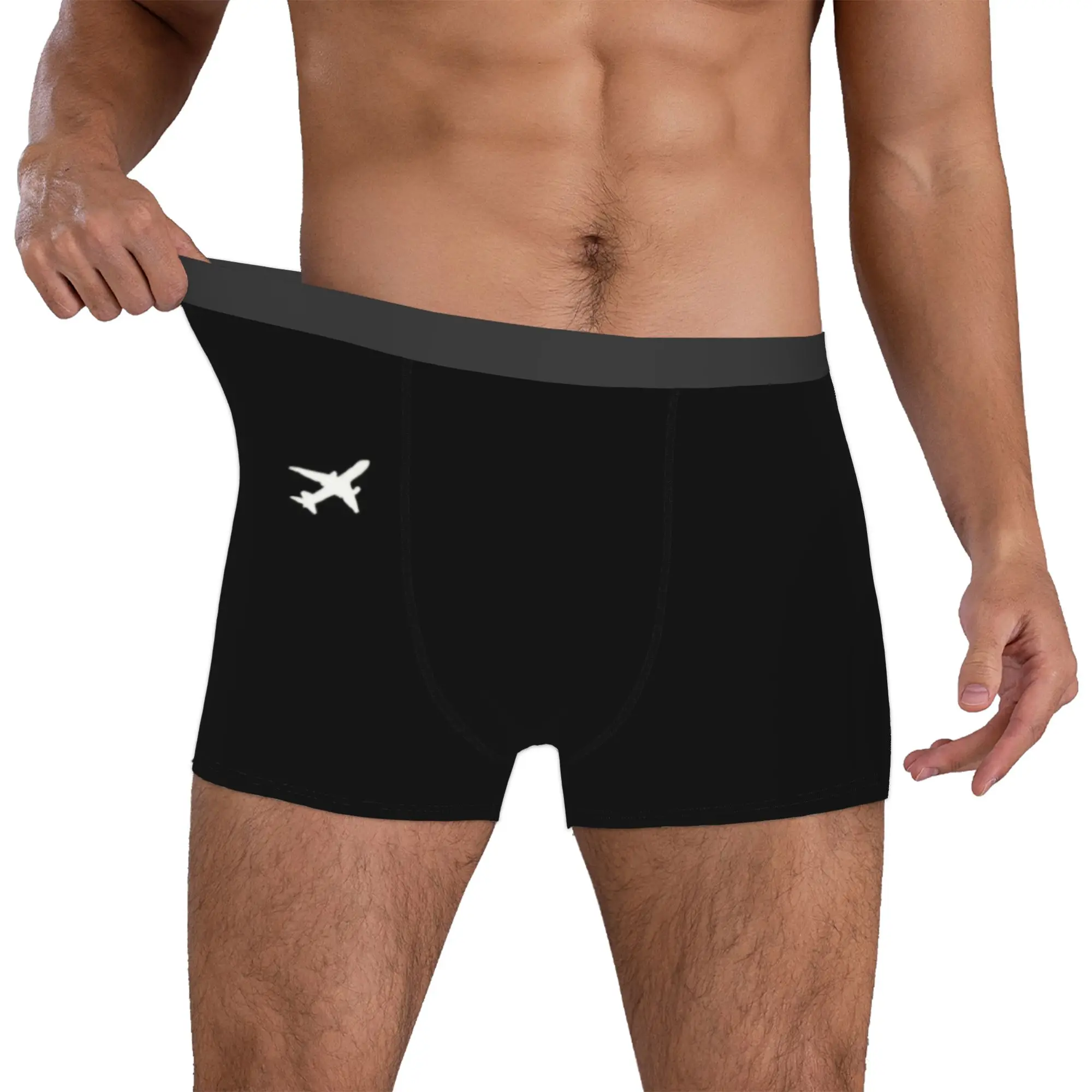 

Awesome Little Airplane Underwear Male Print Flight Pilot Aviation Aviator Boxer Briefs Shorts Panties Soft Underpants