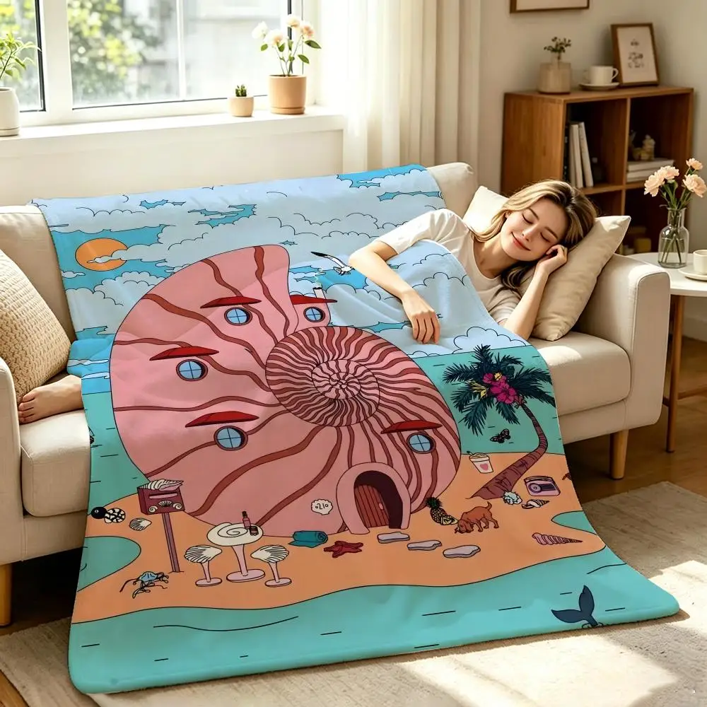 Artist C-Cosmo D-Danchin H-Hamard Throw Soft Warm Flannel Throw Blanket, Multi-use for Sofa Bed Office Nap