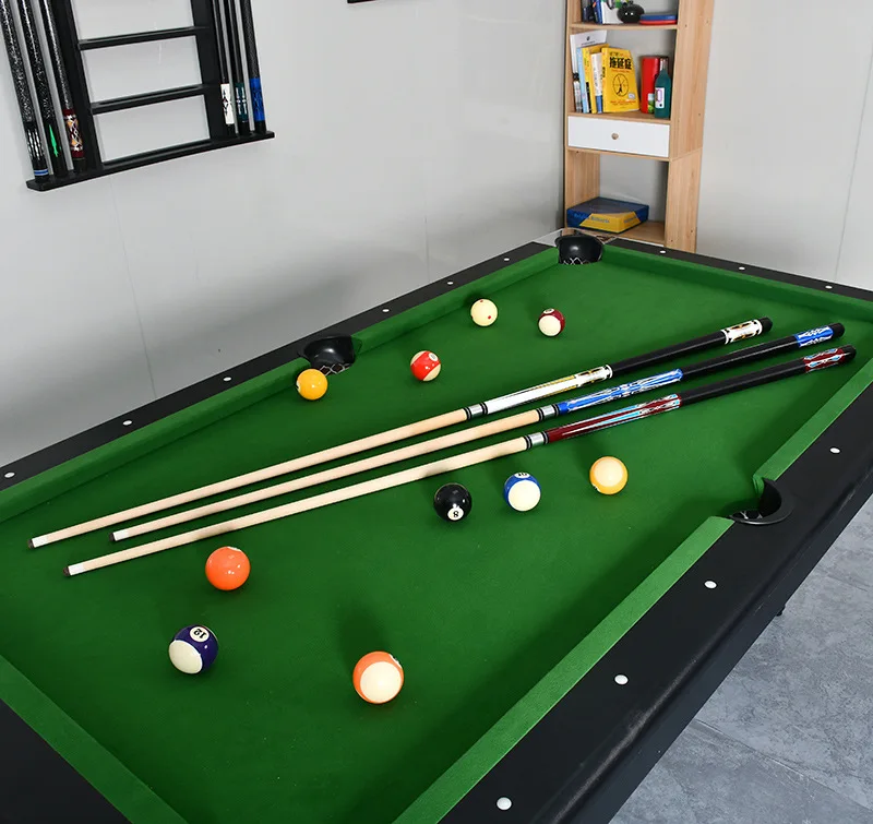 American big head billiard cue 1/2 two-section billiard cue Chinese nine-ball solid wood 57-inch billiard cue