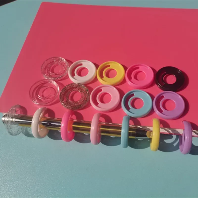 100PCS28MM new pen insertable plastic binding ring, binding buckle, mushroom hole notebook binding accessories, storage CD,