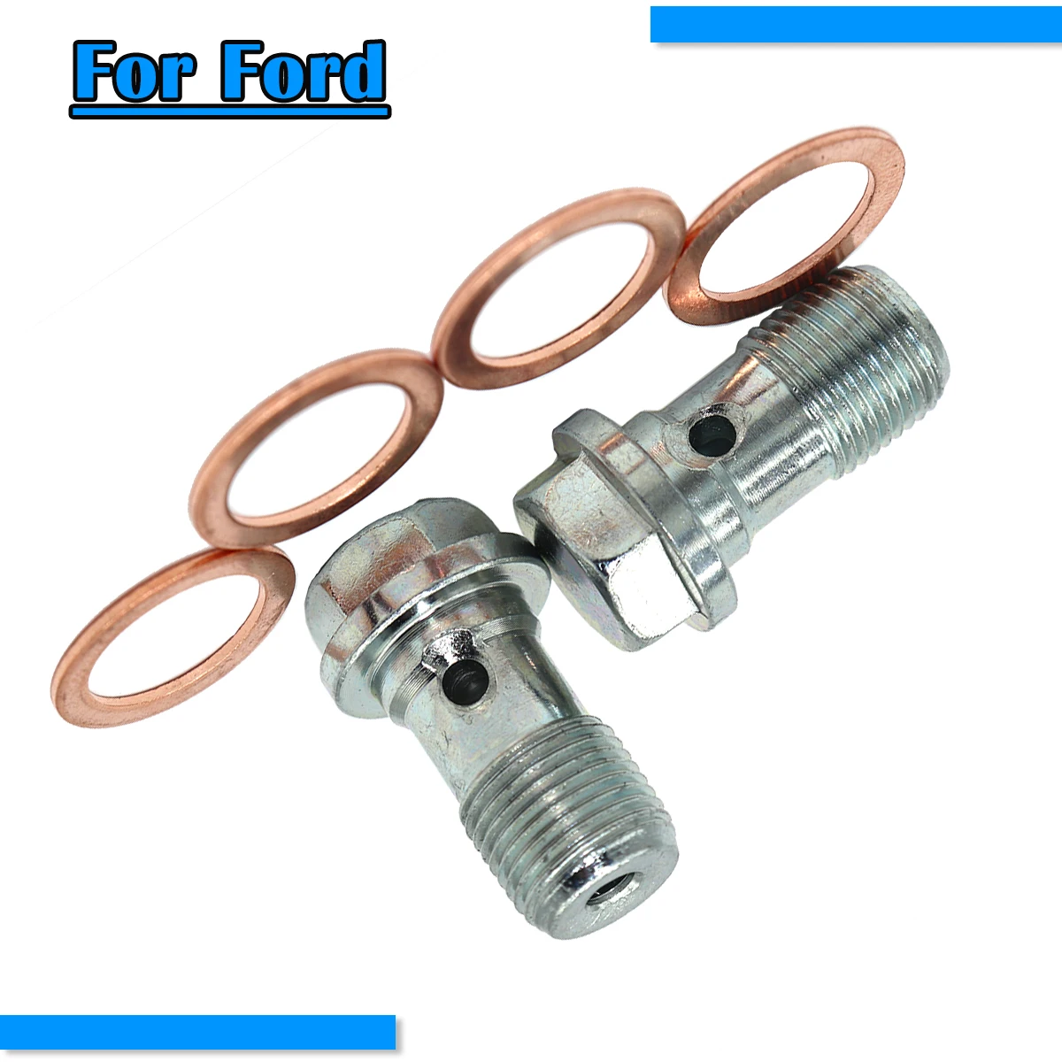 Front Rear Left Right Caliper Hose Lines Banjo Fittings Bolts Copper Sealing Crush Washers For Ford Escort MK5 MK6 MK7 1986-2002