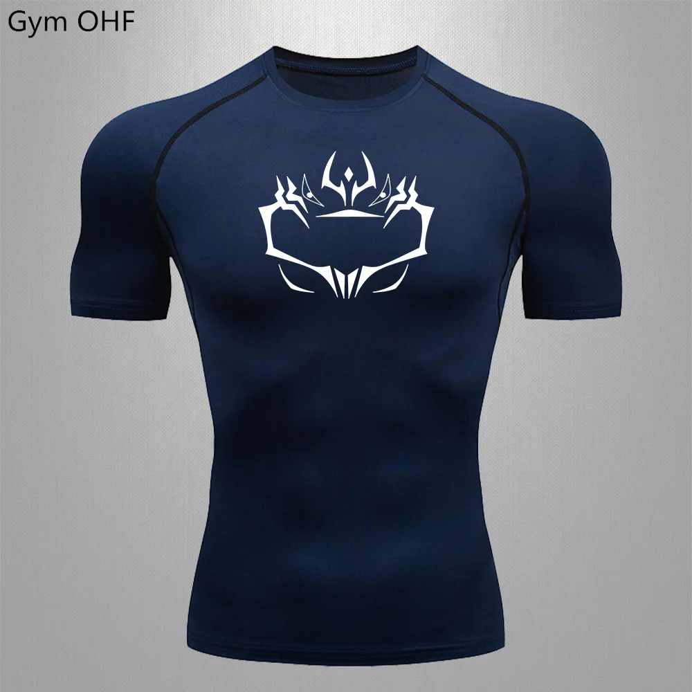 Shape Running T-shirt Sports Short T-shirts Quick Drying Breathable Sports Tight Training Compression Running Men's Top image 5