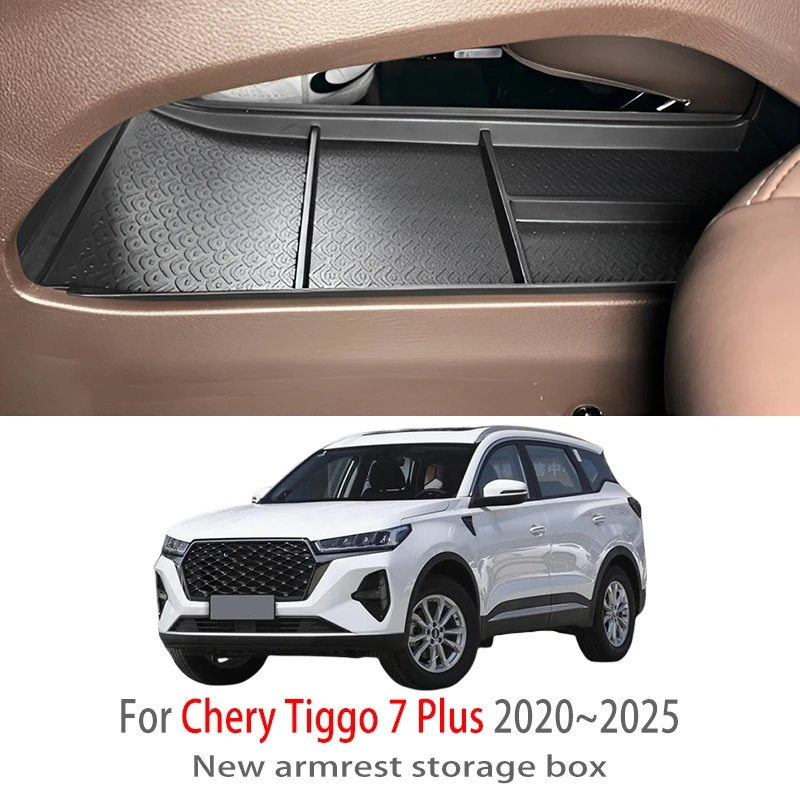 Car Accessories For Chery Tiggo 7 Plus 2020~2025 Center Console Armrest Storage Multifunctional Storage Box Auto Interior Parts