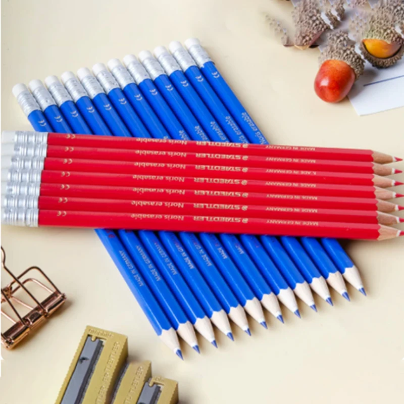 lapis-de-cor-staedtler-para-anime-lapis-de-cor-apagaveis-lapis-vermelho-e-azul-apagaveis-para-iniciantes-estudantes-de-arte-pintura-especial