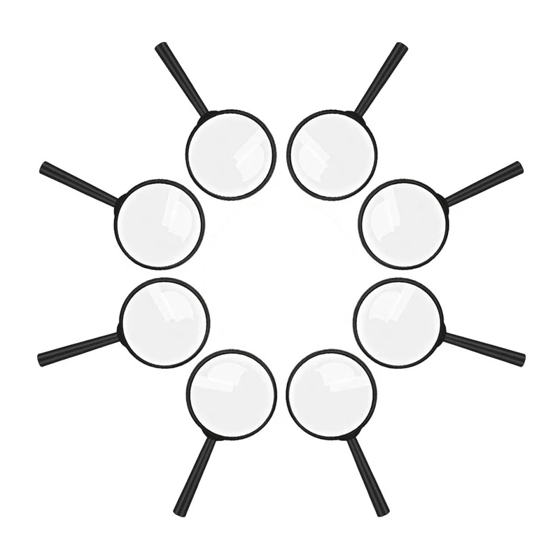 

Детское увеличительное стекло 8 шт., пластиковое ручное мини портативное увеличительное стекло, Маленькая детская лупа, игрушки для Explorer