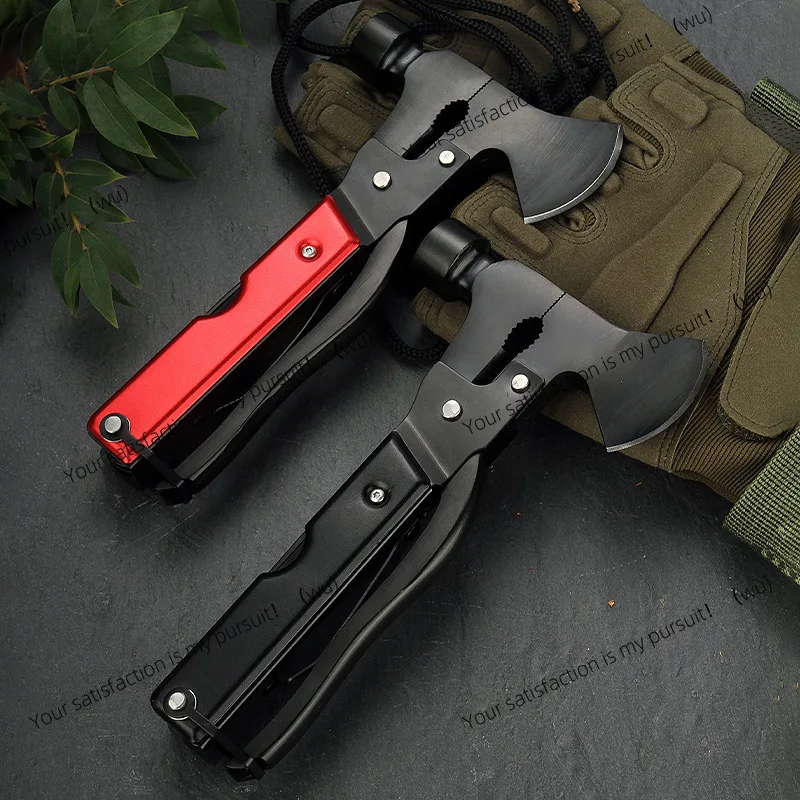 Multifunctional Axe Hammer Outdoor Portable Tools Repair Car Household Stainless Steel Screw Knife view 4