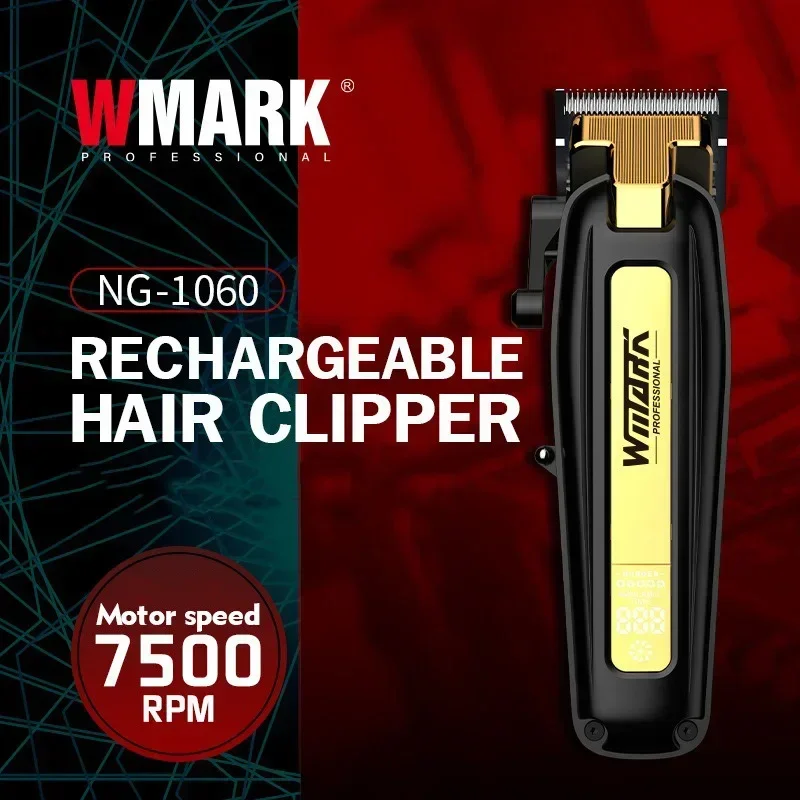 WMARK High Power Professional Barber 2PC Set 8000rpm Shaver Salon 7500rpm Hair Clipper DLC Ceramic Blade Hair Cutting Machine