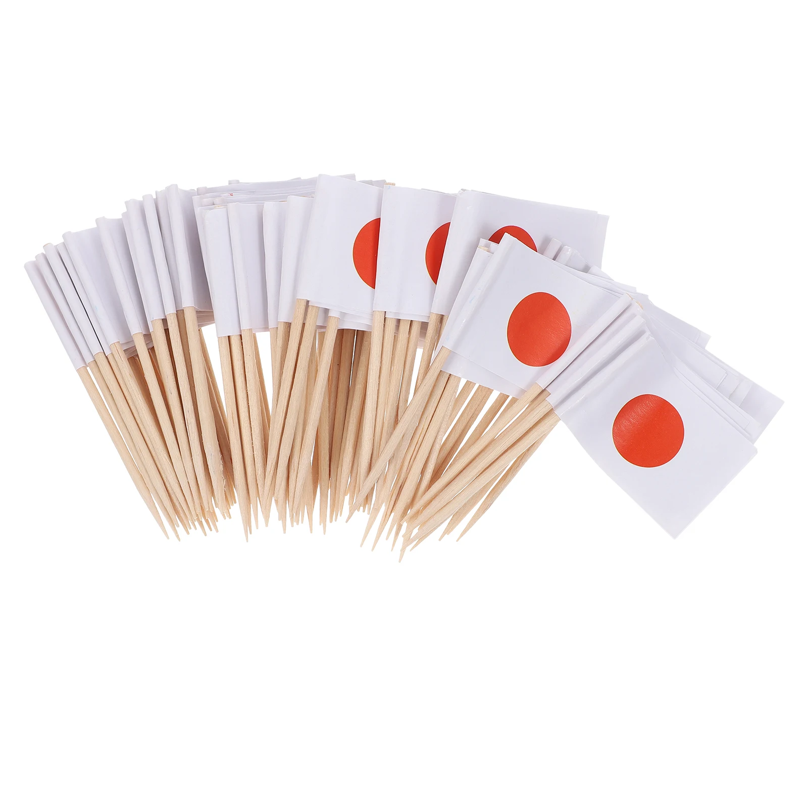 

100 Pcs Rustic Decor Cake Insert Cupcake Topper Flags Toothpick Decorations Toppers International Child