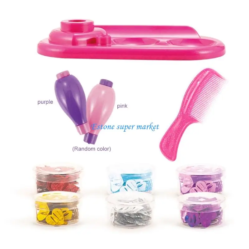 090B Ambachtelijke haarversieringsstempelset voor meisjes vanaf 6 jaar Veilig herbruikbaar haardecoratiespeelgoed voor