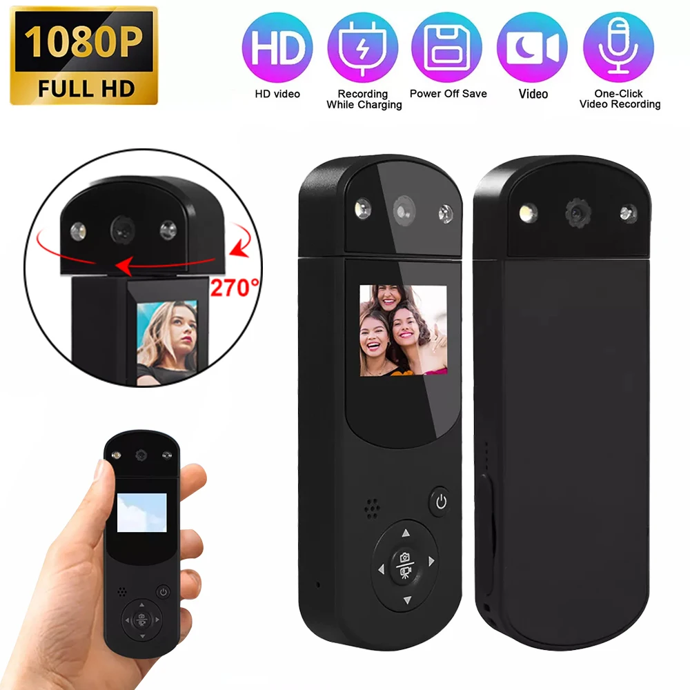 HD 1080P Mini Camera Portable Digital Video Recorder Body Cam Sports DV MP3 Player Site Enforcement Recorder Camcorder