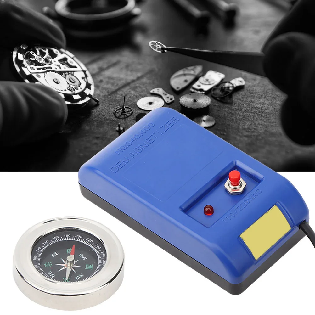 Mechanical Watch Demagnetizer Compass Set Watch Demagnetization Watch Time Adjustment Proofreading Watch Repair Tool Watchmakers