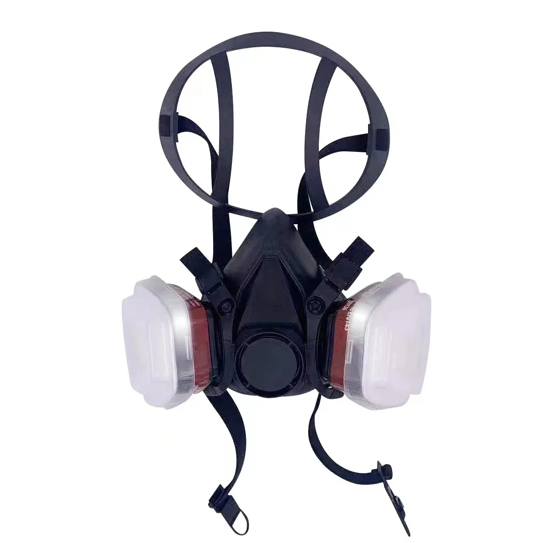 Black Reusable Respirator Anti-fog Transparent Goggles With Protective Mask Classic Style Spray Paint Painting Safety Black Mask