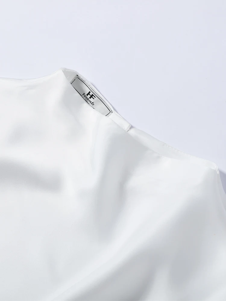 O-Ausschnitt Asymmetrisches Top Hosenanzüge Damen Streetwear Cape-Ärmel Übergroße Oberteile Elastische Taille Weite Hosen Schicke Damen-Outfits – Detail 8