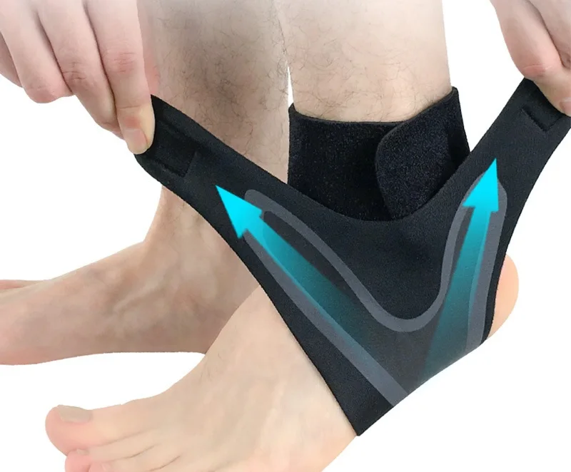 Wholesale Adjustable Polyester Cotton Ankle Support Breathable Bandage Wrap Motion Compression Professional Protection GM