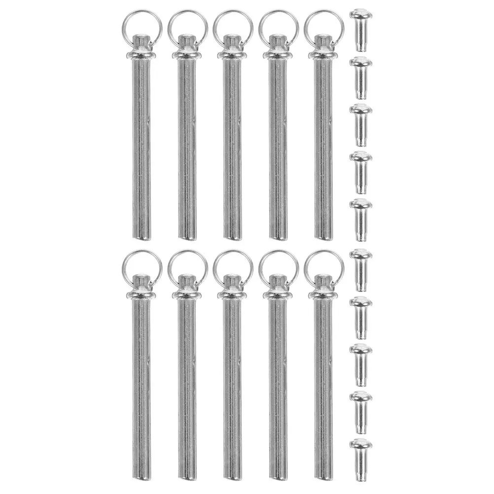 

10 set Folding Fan Shaft Rivets Silver Repair Kit For Handheld Fan Restoration Metal Rivet Set