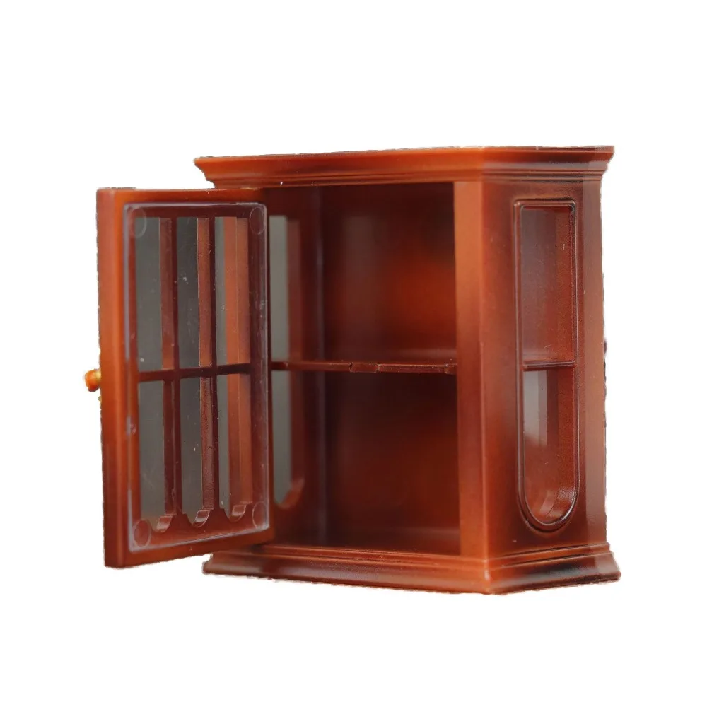

Creative 1:12 Dollhouse Closet Brown Doll Accessories Doll House Furniture Model Decoration Plastic Miniature Wall Cabinet