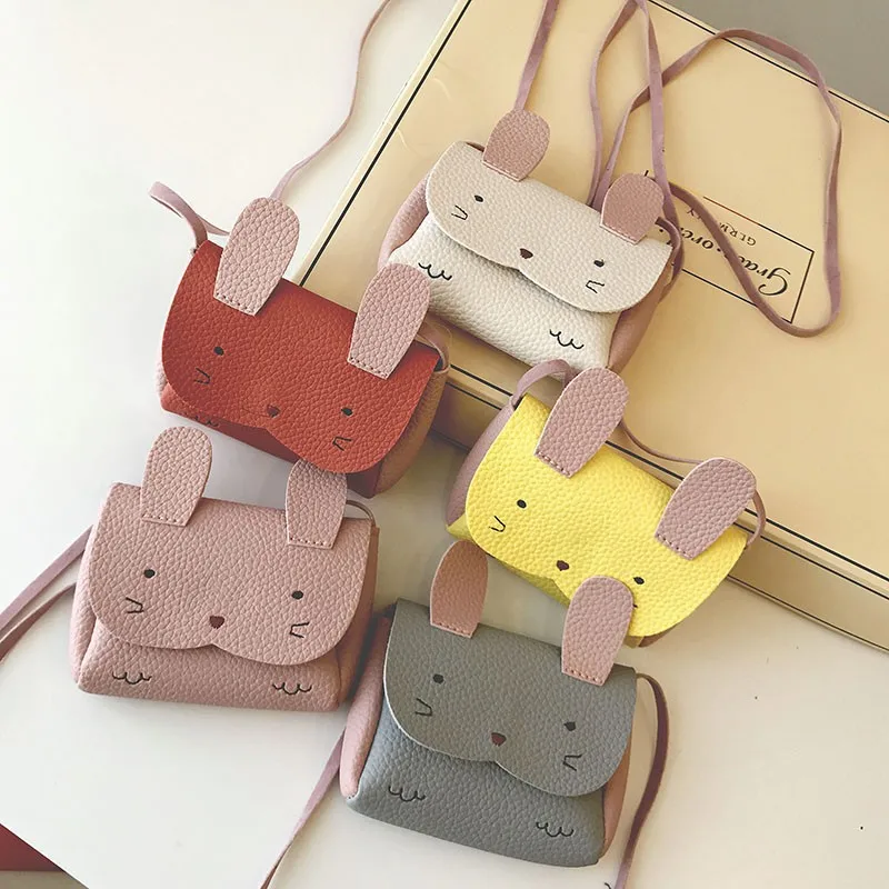 

2022 Fashion Baby Kids Bunny Girl Shoulder Bag Crossbody Messenger Bags Bag Wallet Storage Cute Rabbit Animal Kids Gift New