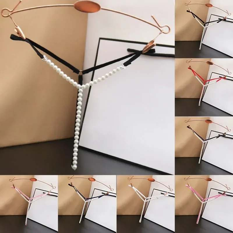 Sexy Perle Perlen Unterwäsche Für Frauen Niedrige Taille T-förmigen Ouvert G-String Plus Größe Sexy Erotische Dessous Heiße Frauen Unterhosen