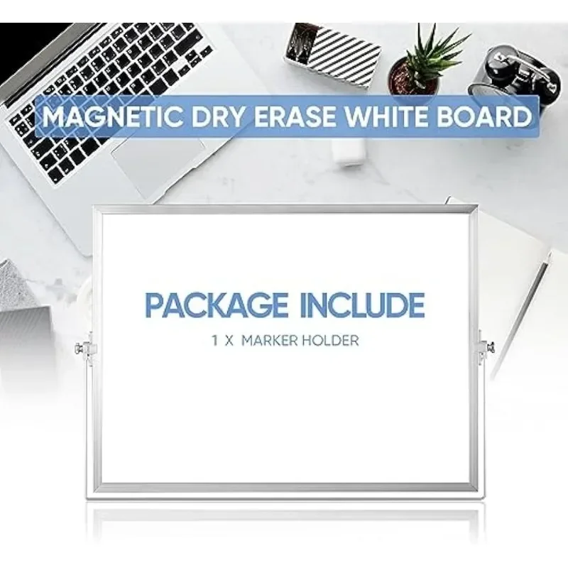 Dry Erase Board, Magnetic Desktop Whiteboard with Stand, Portable Double-Sided White Board Easel for Students Memo To Do List