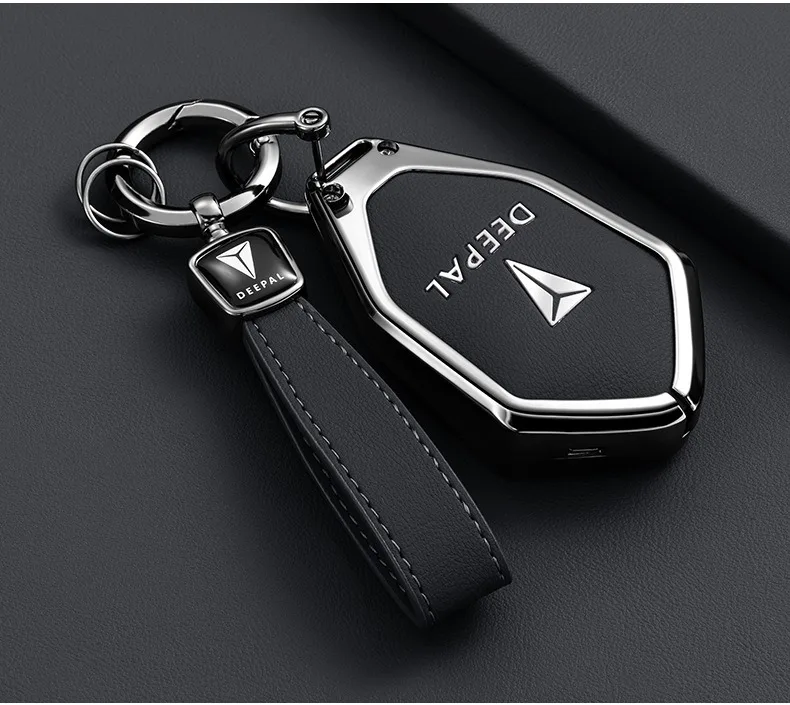Autoschlüsseletui für Changan DEEPAL S7 S07 G318 S09 S05 L07 SL03 Shenlan Zinklegierung Fob Schlüsselanhänger Abdeckung Shell Ringhalter Zubehör – Detail 5