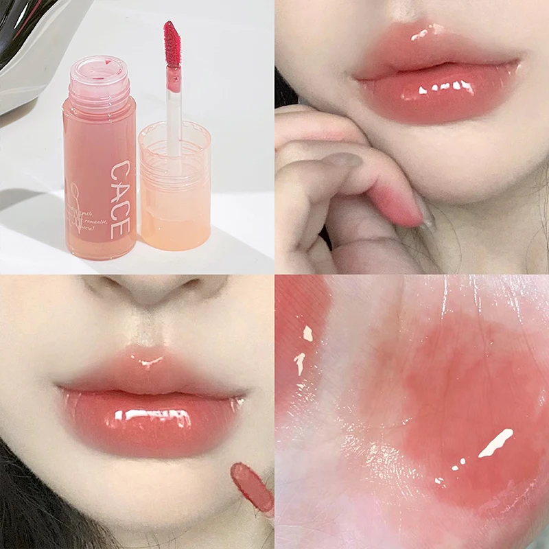 Clear Fruit Juice Lip Gloss Mirror Lip Glaze Moisturizing Makeup Crystal Jelly Liquid Lipstick Lasting Lip Oil Plumper Cosmetics