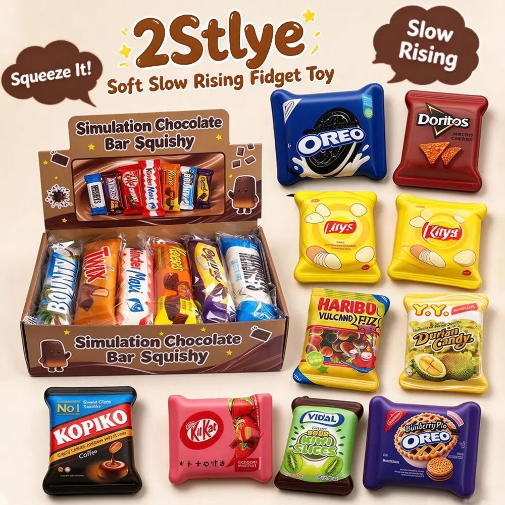 Mini Simulation Snack Bag Squishy Toys Slow Rising Squeeze Stress Relief Toys Party Bag Fillers for Adults Funny Christmas Gift
