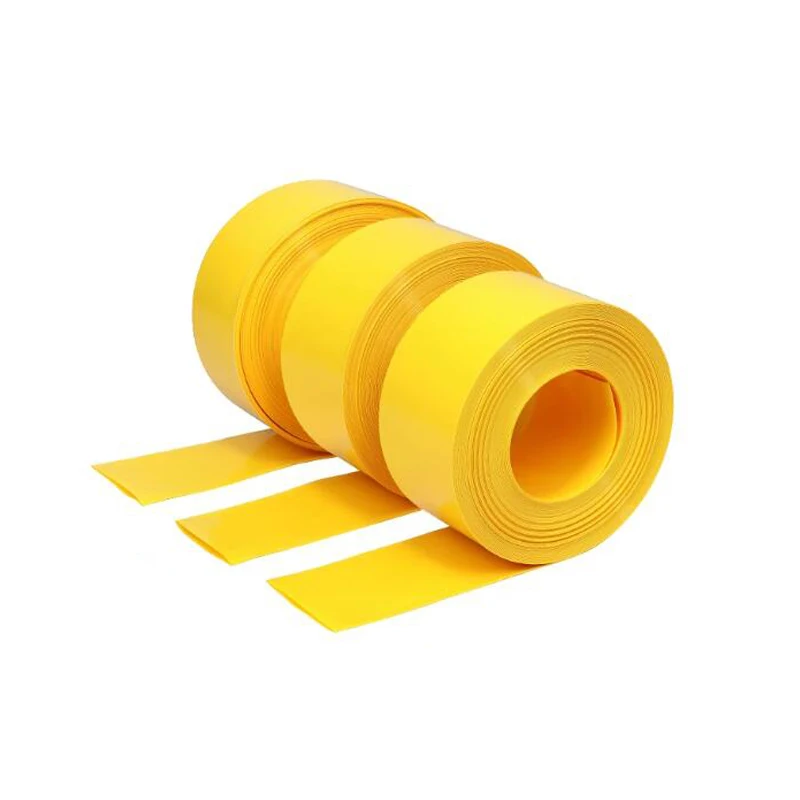PVC-Schrumpffolie für Lithium-Batteriepacks, Schrumpfschlauch für Batterieverpackungen, Isolierverpackungsfolie, gelb – Detail 3