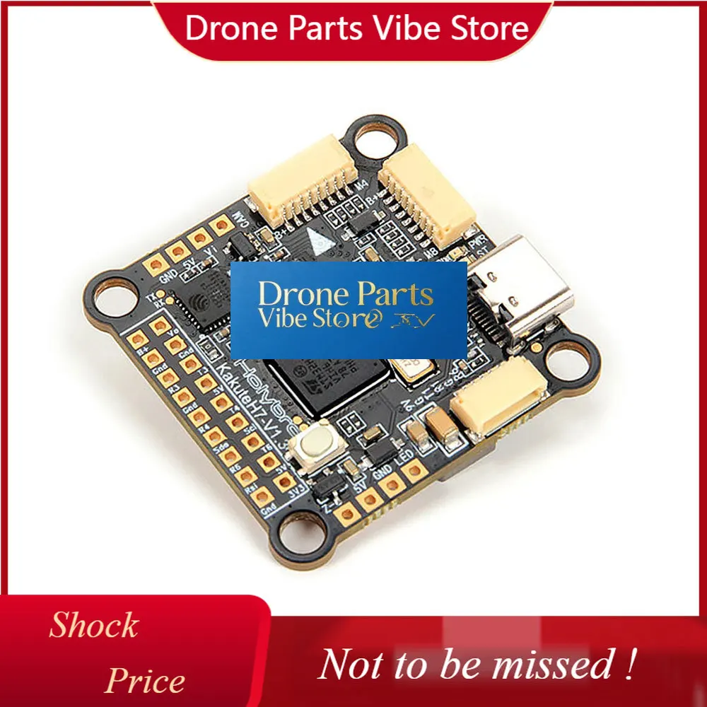 

DParts1HolyBro Kakute H7 V1.3 Flight Controller For RC FPV Drones Dual BEC Baro OSD Onboard 2-8S MPU6000 H743