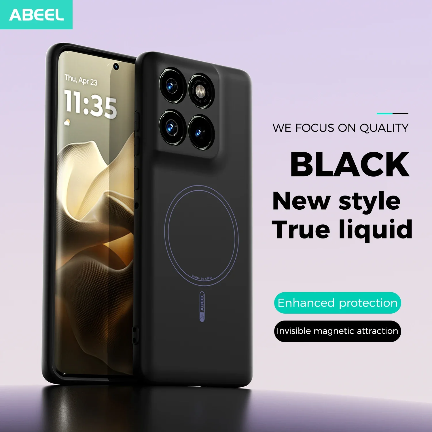 حافظة هاتف رسمية لهاتف موتورولا موتو إيدج 60S 60 برو ملمس يدوي من السيليكون السائل المغناطيسي الناعم غطاء الهاتف المحمول #2