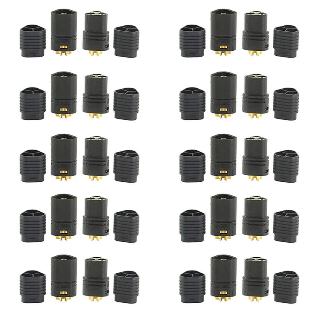 10 Pair MT60 Motor 3 Pole Connector Plug Male & Female for RC ESC to Motor