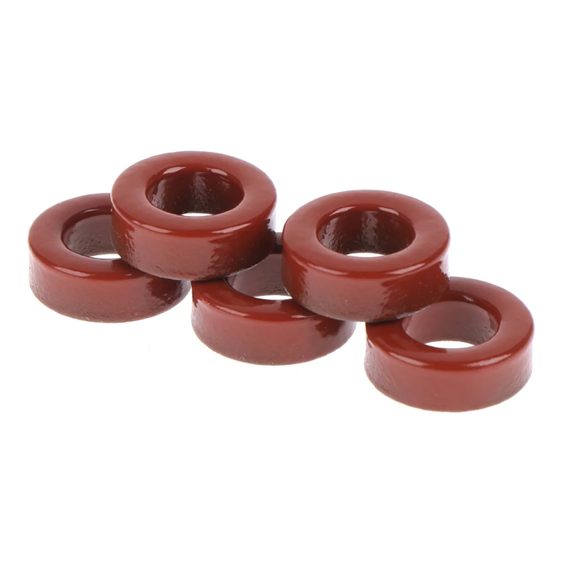 5pcs Carbonyl Iron Powder Cores T50-2 13*7*5 mm 4.9nH/N2 Ferrite Toroid Core  Micro Metal Small Magnetic Ring Low Permeability