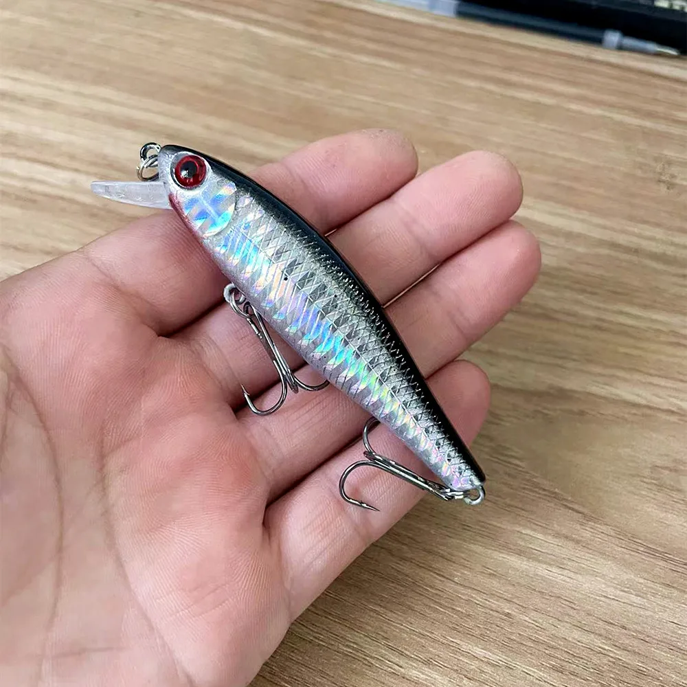 1Pcs Floating Minnow Fishing Lure Wobblers 8.5cm 9.2g Artificial Plastic Hard Bait Bass Pike Crankbait Fishing Tackle