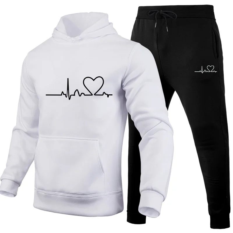 Outdoors Men's Tracksuit Sports Daily Simple Jogging Fashion Hot Sale Men Comfortable Hooded Sportswear and Sweatpants Man Suits